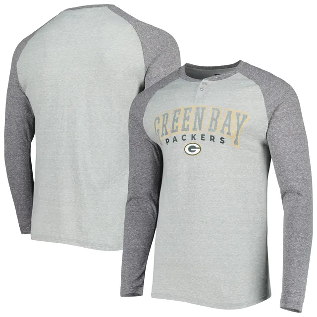 Green Bay Packers Nike Dri-Fit Cotton Long Sleeve Raglan T-Shirt - Mens