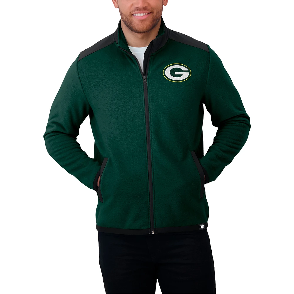 Men's Darius Rucker Collection by Fanatics Green Bay Packers Color Block Polar Fleece Full-Zip Jacket