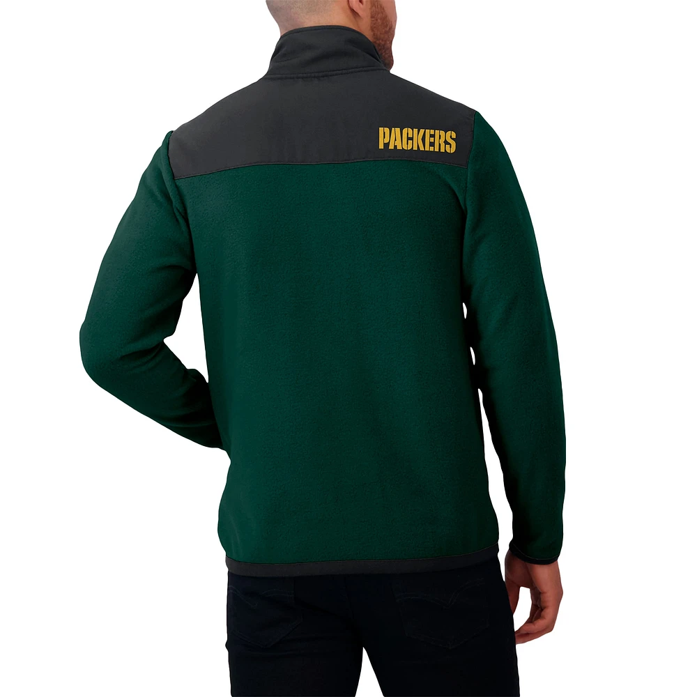 Men's Darius Rucker Collection by Fanatics Green Bay Packers Color Block Polar Fleece Full-Zip Jacket