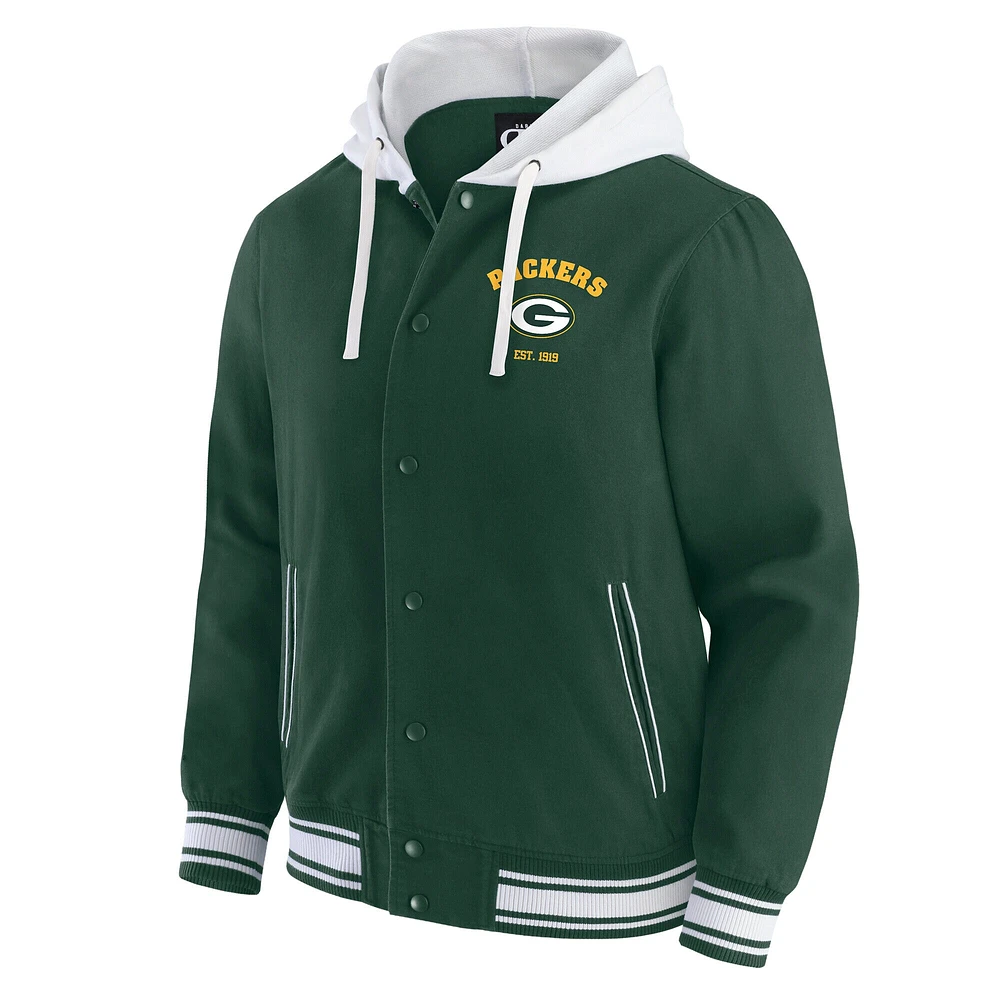 Men's Darius Rucker Collection by Fanatics Green Bay Packers Full-Snap Hoodie Jacket