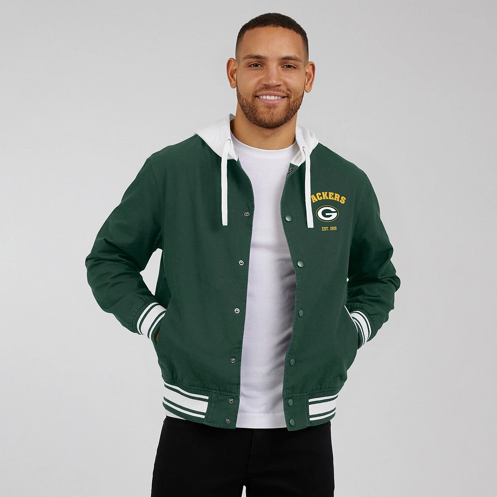 Men's Darius Rucker Collection by Fanatics Green Bay Packers Full-Snap Hoodie Jacket