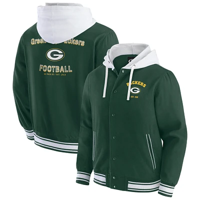 Men's Darius Rucker Collection by Fanatics Green Bay Packers Full-Snap Hoodie Jacket