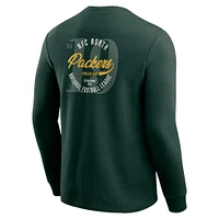 T-shirt à manches longues en tricot gaufré délavé pour homme de la collection Darius Rucker par Fanatics Green Bay Packers