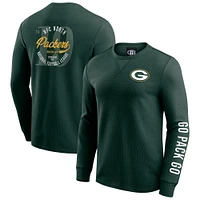 Men's Darius Rucker Collection by Fanatics Green Bay Packers Washed Waffle-Knit Long Sleeve T-Shirt