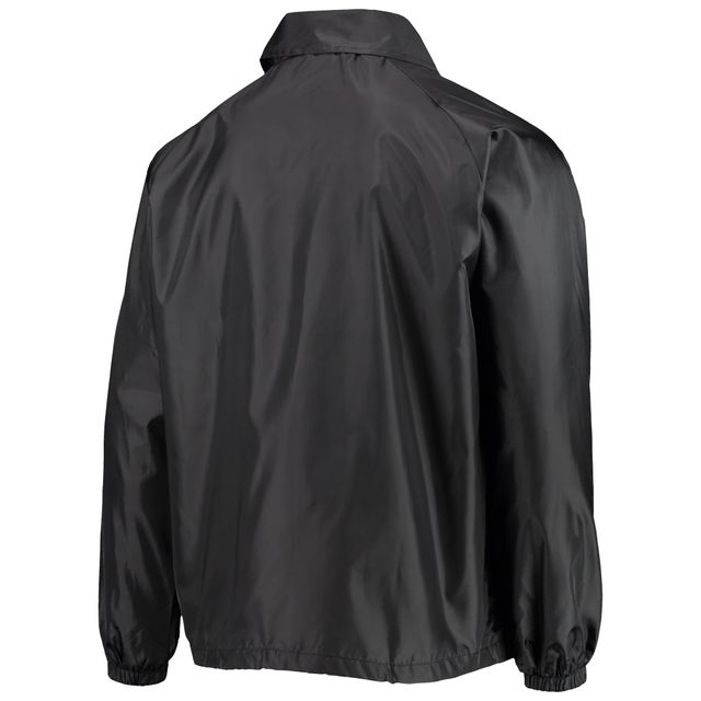 Dunbrooke Black Green Bay Packers Coaches Veste coupe-vent raglan classique à boutons-pression pour homme