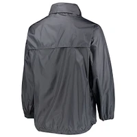 Men's Dunbrooke Graphite Green Bay Packers Circle Sportsman Waterproof Packable Lightweight Full-Zip Jacket