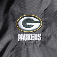 Men's Dunbrooke Graphite Green Bay Packers Circle Sportsman Waterproof Packable Lightweight Full-Zip Jacket