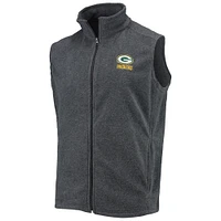 Dunbrooke Gris Green Bay Packers Houston Fleece Full-Zip Vest pour homme