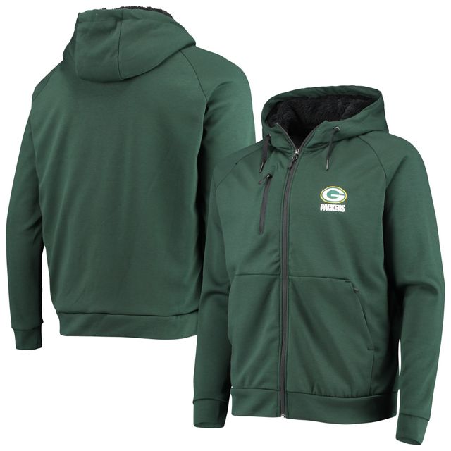 Dunbrooke Green Sweat à capuche raglan trois mélanges et glissière pleine longueur Packers de Bay pour homme