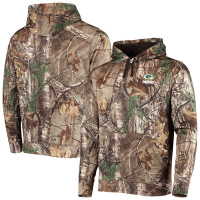 Men's Dunbrooke Realtree Camo Green Bay Packers Circle Champion Tech Fleece Pullover Hoodie