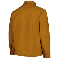 Dunbrooke Tan Green Bay Packers Journey Workwear Veste à glissière pleine longueur pour homme