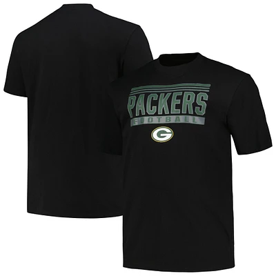 T-shirt Pop Big & Tall Fanatics pour hommes, noir, Green Bay Packers