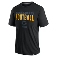 Men's Fanatics  Black Green Bay Packers Defender Blackout T-Shirt