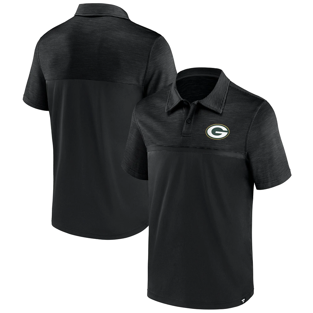 Polo Fanatics noir pour homme des Packers de Green Bay