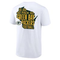 Men's Fanatics Branded White Green Bay Packers Big & Tall Hot Shot T-Shirt