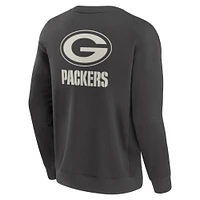 Men's Fanatics Charcoal Green Bay Packers Elements Future Ground Lettering Pullover Sweatshirt