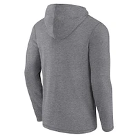 T-shirt à capuche manches longues avec logo fanatiques gris Green Bay Packers pour hommes