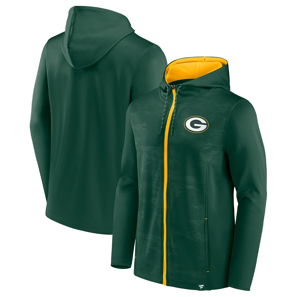 Men's Fanatics Green/Gold Green Bay Packers Ball Carrier Full-Zip Hoodie