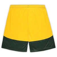 Short de lancement Fanatics Green Bay Packers Big & Tall pour homme, vert/or