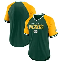 T-shirt raglan Hashmark vert/doré pour homme des Packers de Green Bay Fanatics