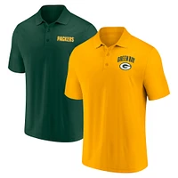 Men's Fanatics Green Bay Packers Lockup Two-Pack Polo Set