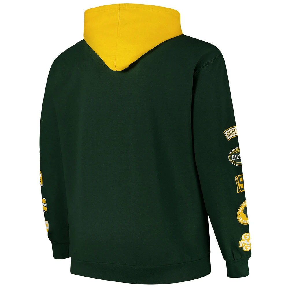 Sweat à capuche patchs Big & Tall Green Bay Packers Fanatics pour hommes
