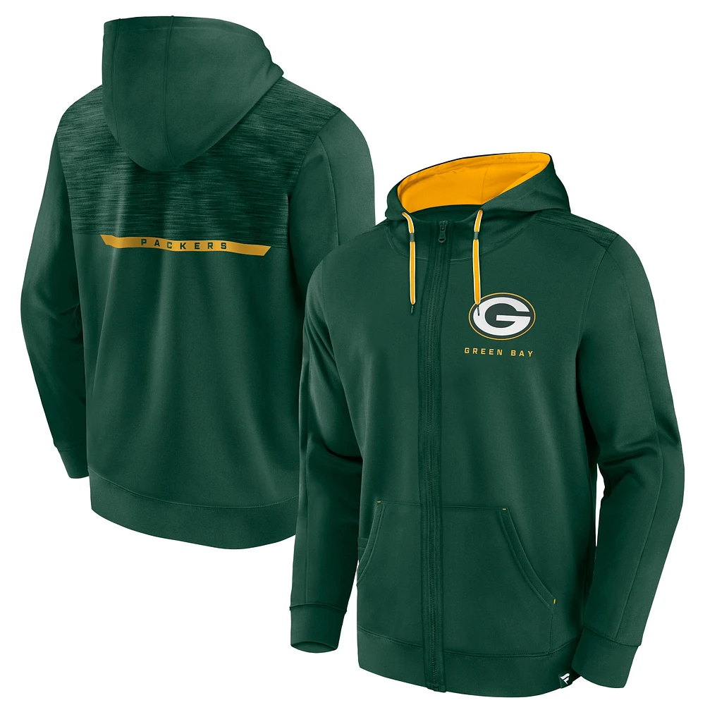 Men's Fanatics  Green Bay Packers Defender Evo Full-Zip Hoodie