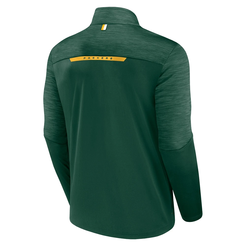 Men's Fanatics Green Bay Packers Defender Half-Zip Top