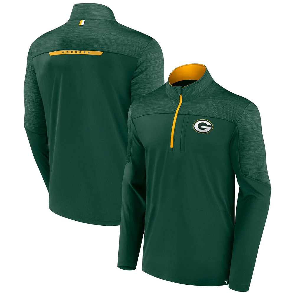 Men's Fanatics Green Bay Packers Defender Half-Zip Top