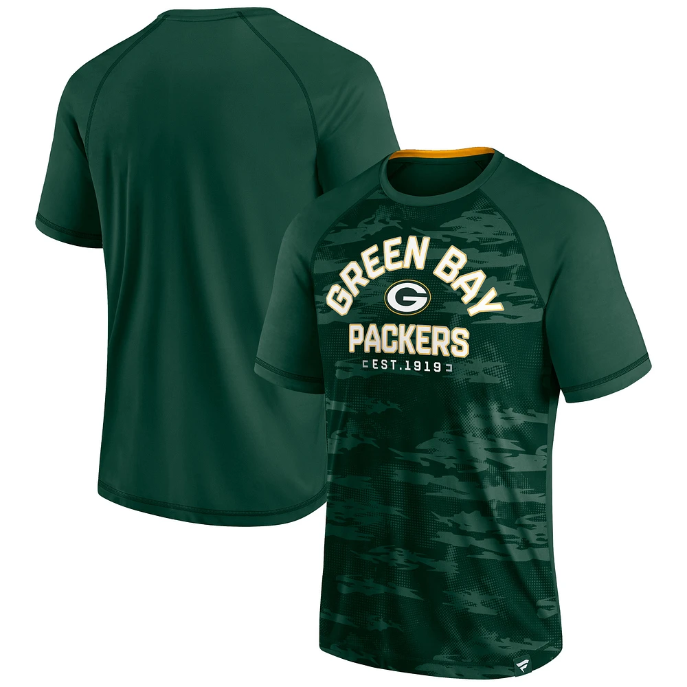 T-shirt raglan Fanatics Green Bay Packers pour hommes Je vous salue Mary Defender