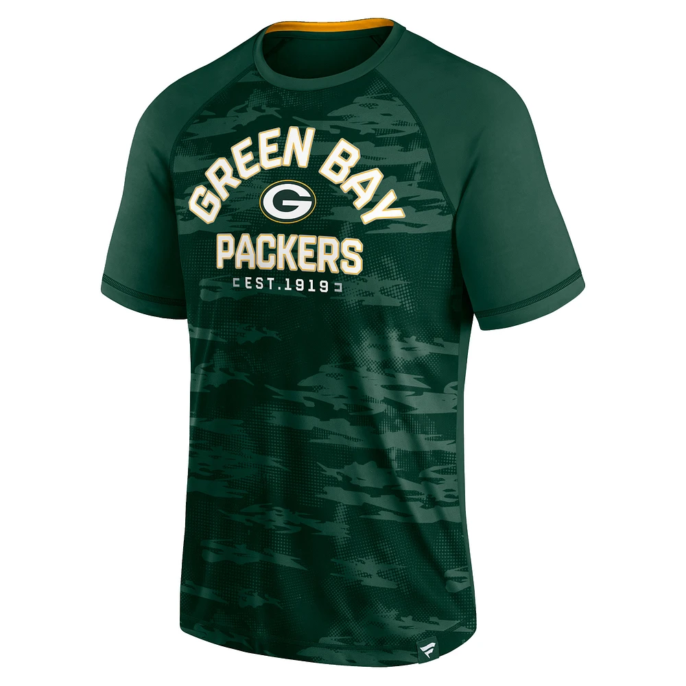 Men's Fanatics Green Bay Packers Hail Mary Defender Raglan T-Shirt