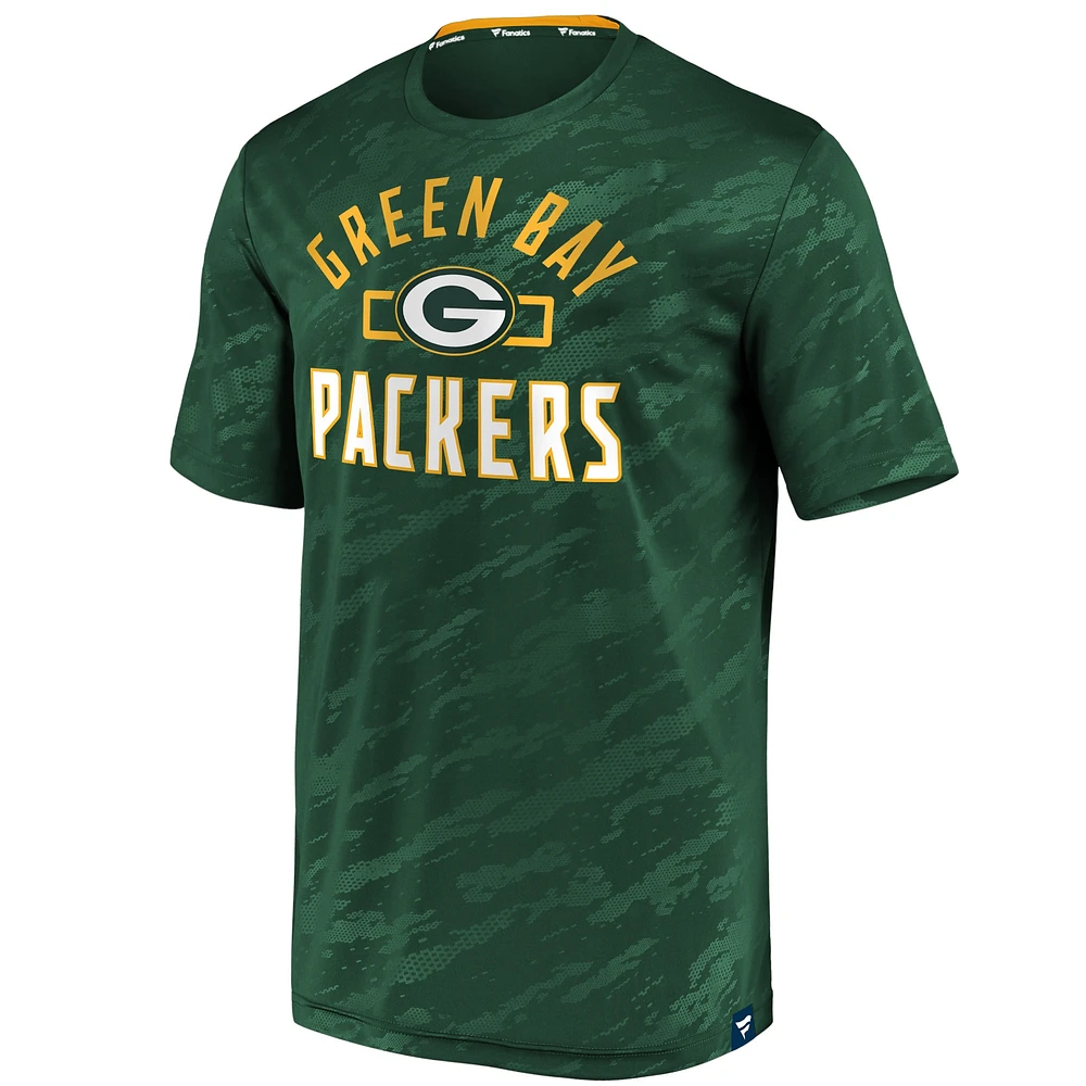 Men's Fanatics Green Bay Packers Iconic Defender Stealth Arc T-Shirt