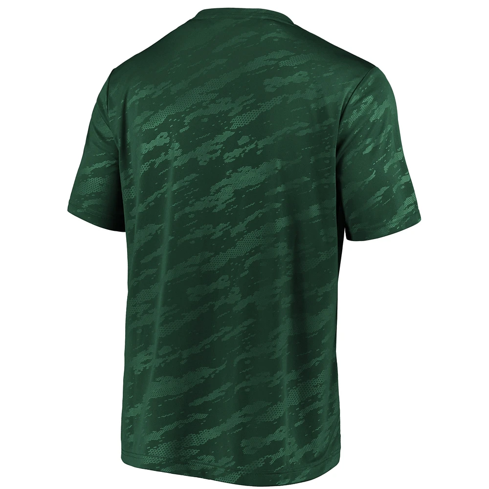 T-shirt vert Green Bay Packers Iconic Defender Stealth Arc de marque Fanatics pour homme