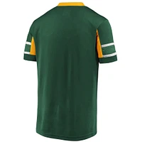 Men's Fanatics Green Bay Packers Iconic Hashmark Logo V-Neck T-Shirt