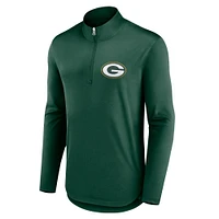 Men's Fanatics Green Bay Packers Quarterback Quarter-Zip Top