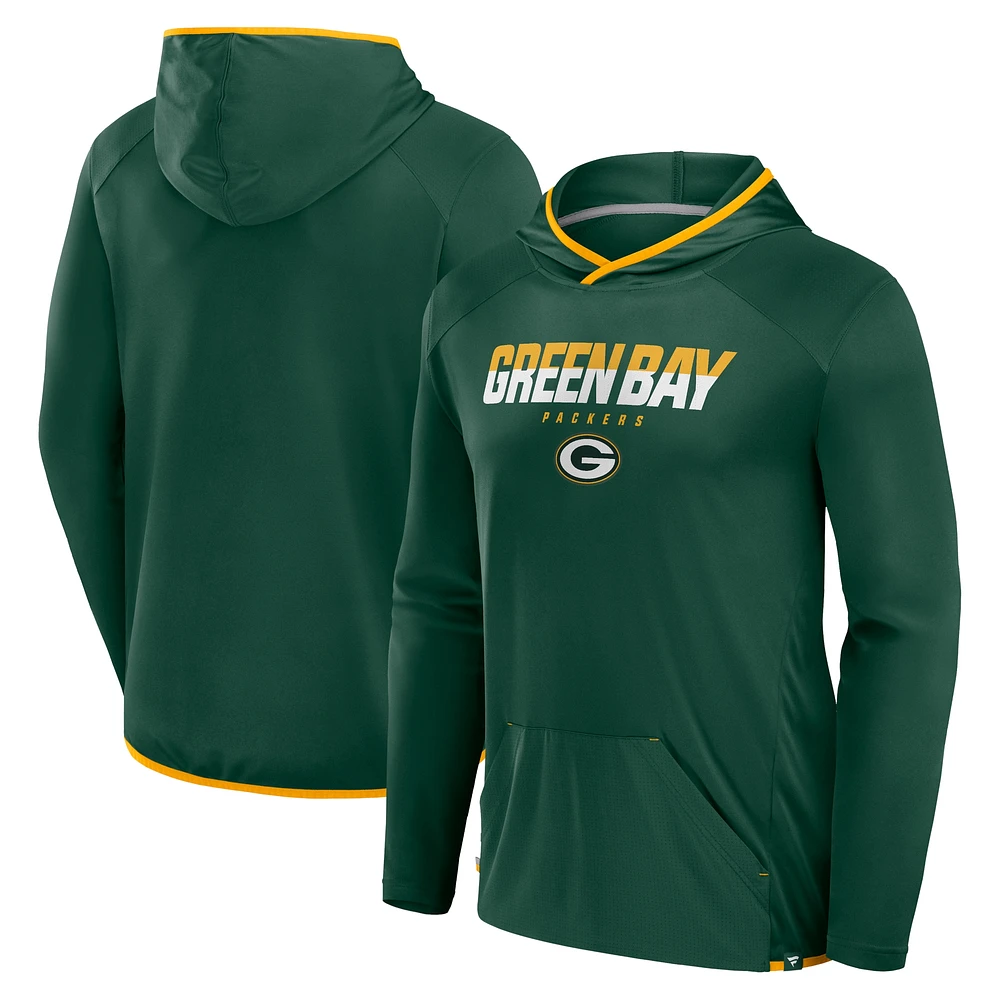 T-shirt à manches longues et capuche transitionnel pour homme Fanatics Green Bay Packers