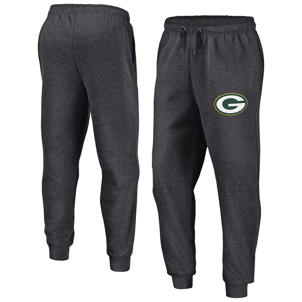 Pantalon de jogging en polaire Boost Fanatics Heather Charcoal pour homme des Green Bay Packers