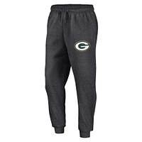 Pantalon de jogging en polaire Boost Fanatics Heather Charcoal pour homme des Green Bay Packers