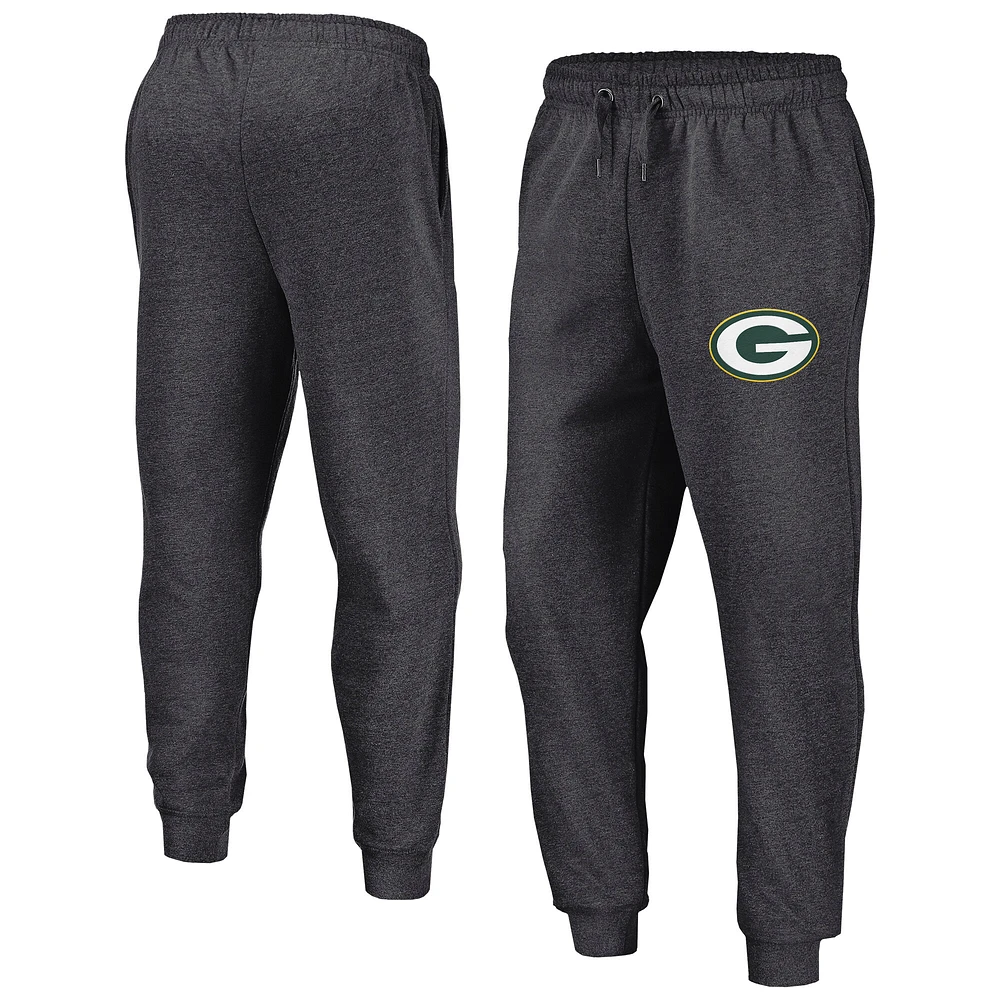Pantalon de jogging en polaire Boost Fanatics Heather Charcoal pour homme des Green Bay Packers