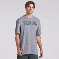 T-shirt tri-blend gris chiné Fanatics pour homme, des Packers de Green Bay, avec passe Rush