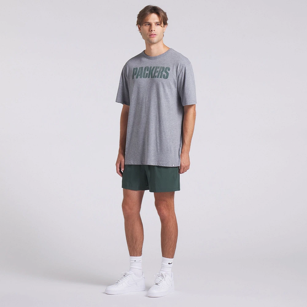 T-shirt tri-blend gris chiné Fanatics pour homme, des Packers de Green Bay, avec passe Rush