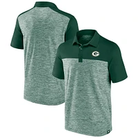 Men's Fanatics  Heather Green Bay Packers Clutch Polo