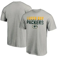 Men's Fanatics Heathered Gray Green Bay Packers Fade Out T-Shirt