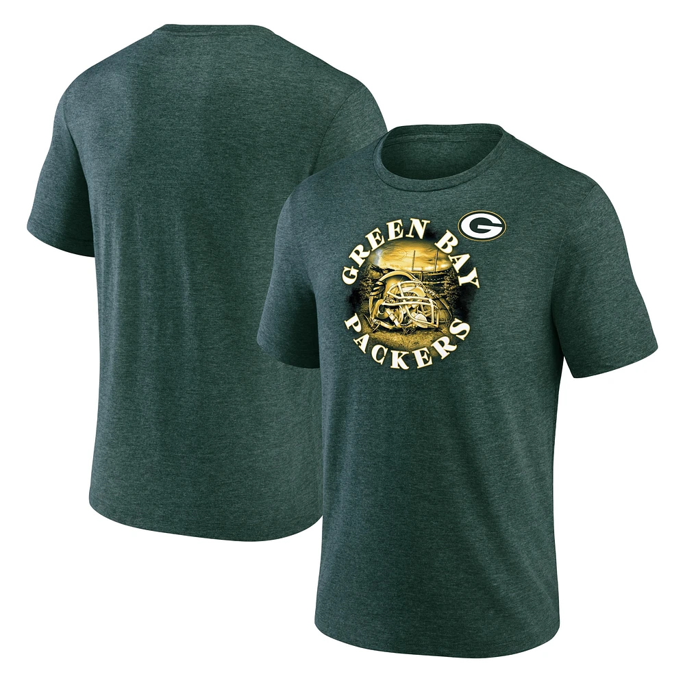 T-shirt tri-mélange Sporting Chance Fanatics Heathered Green Bay Packers pour hommes