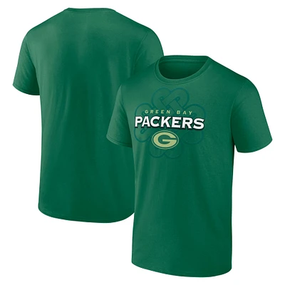 Men's Fanatics Kelly Green Bay Packers Celtic Luck T-Shirt