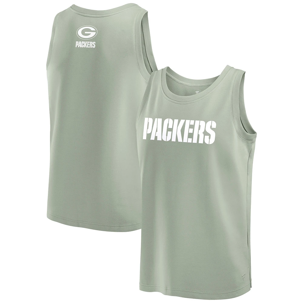 Débardeur Elements Fanatics vert clair pour hommes Green Bay Packers