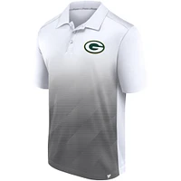 Polo Parameter Fanatics pour hommes blanc/gris Green Bay Packers