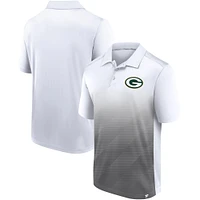 Polo Parameter Fanatics pour hommes blanc/gris Green Bay Packers