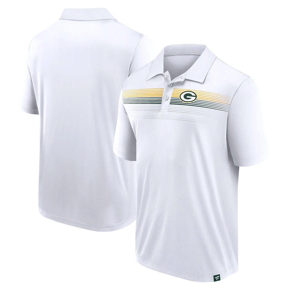 Polo sublimé Fanatics White Green Bay Packers pour hommes Big & Tall