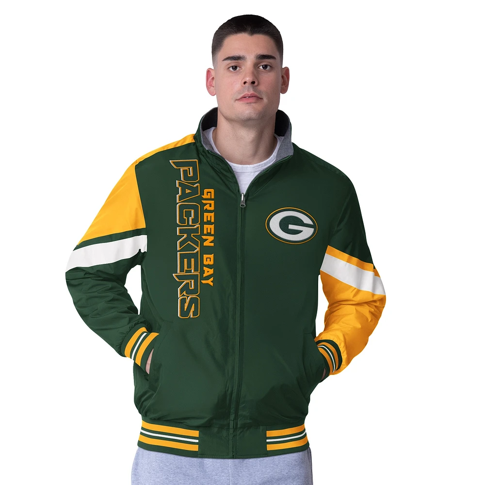 Veste réversible entièrement zippée G-III Extreme Green Bay Packers Strong Arm pour homme